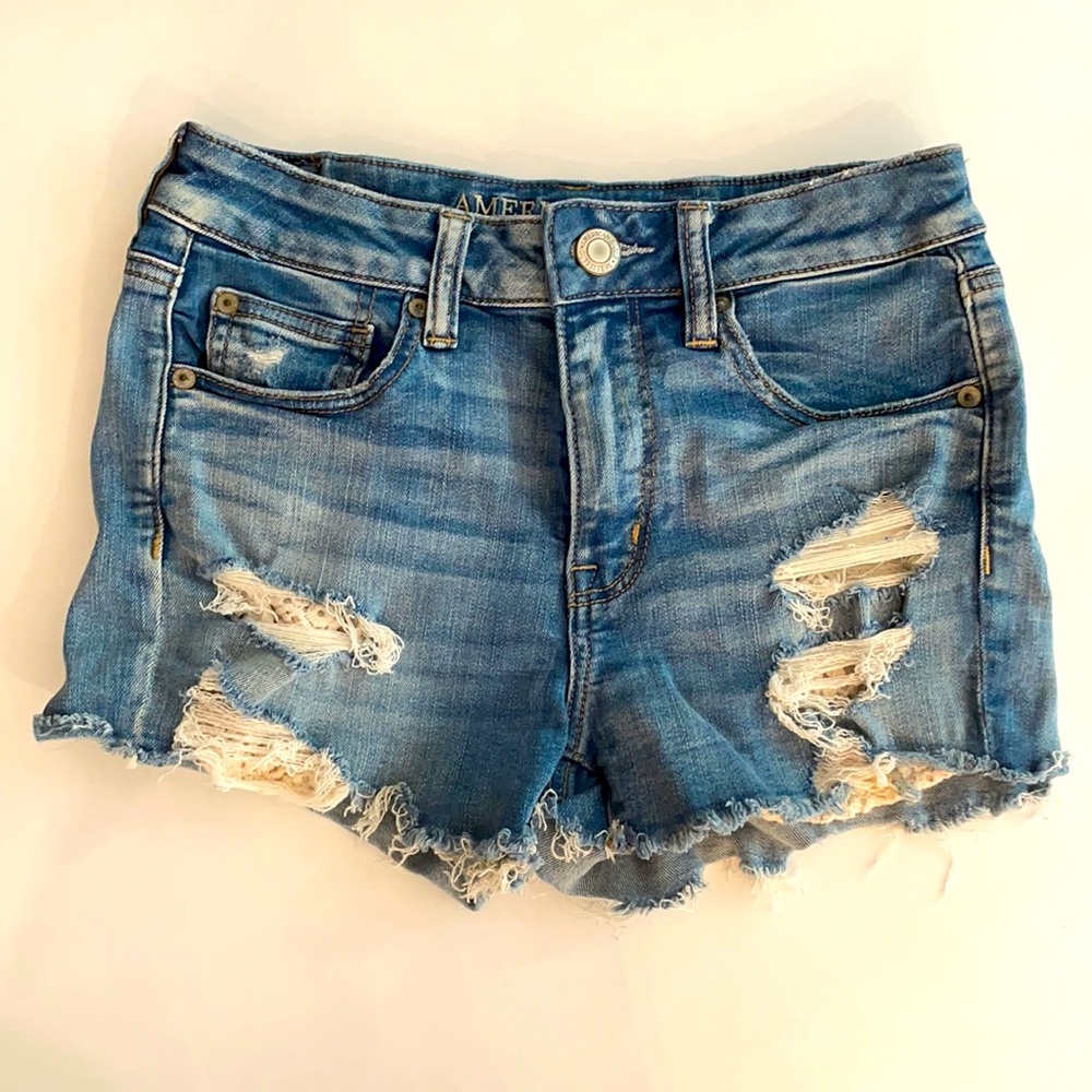 American Eagle Distressed Jean Shorts